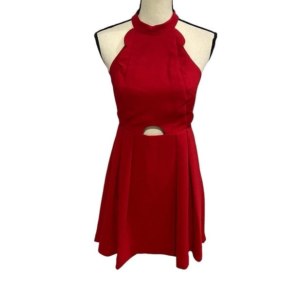 BCBGeneration Sleeveless Midi Dress Sz 4 Red - Picture 1 of 7